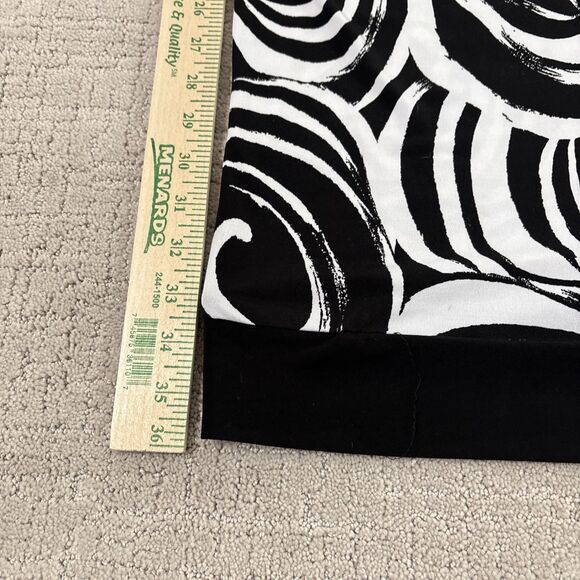 AB Studio Size 4 White and Black Swirl Shift Dress. 36” Length - Picture 6 of 12